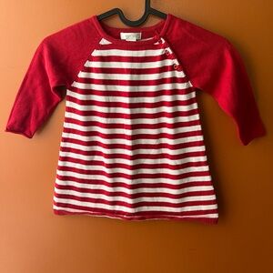 Baby Love Red and White Striped Shirt and Pant Set